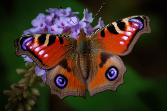 Captivating Macro Photography of a Peacock Butterfly in Stunning Detail