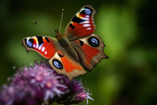 Captivating Macro Photography of a Peacock Butterfly in Stunning Detail