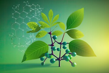 Close-Up View of a Leafy Plant for Botanical Study. Generative AI