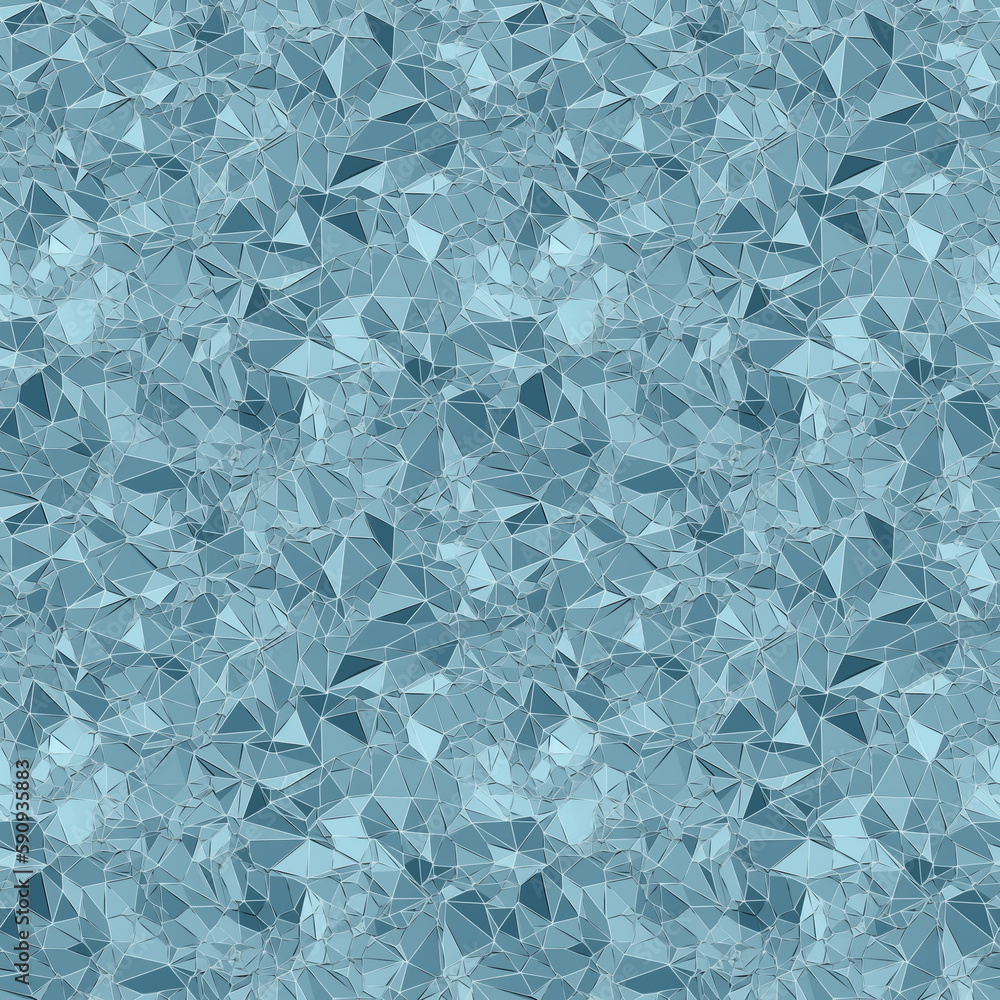 Poster repeating pattern or texture from broken ice. ai generative.