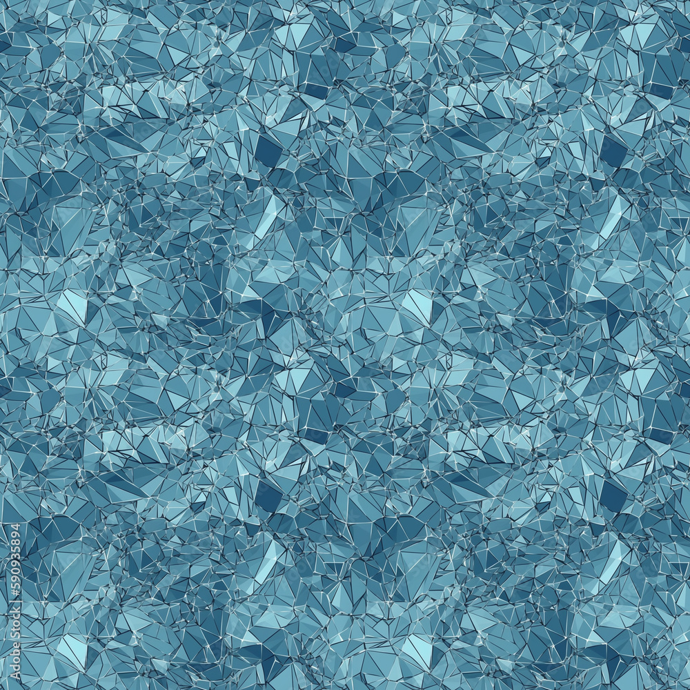 Poster repeating pattern or texture from broken ice. ai generative.