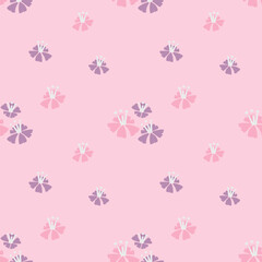 Modern pastel colour floral seamless pattern hand drawing wild flower meadow vector illustration design for interior textile fabric fashion