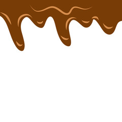 Melting chocolate liquid. Sweet dessert.melt chocolate