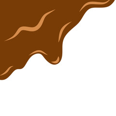 Melting chocolate liquid. Sweet dessert.melt chocolate