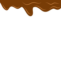 Melting chocolate liquid. Sweet dessert.melt chocolate