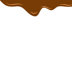 Melting chocolate liquid. Sweet dessert.melt chocolate