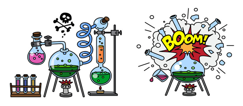 chemical laboratory cartoon