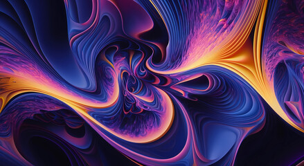 Abstract background with waves. Generative AI