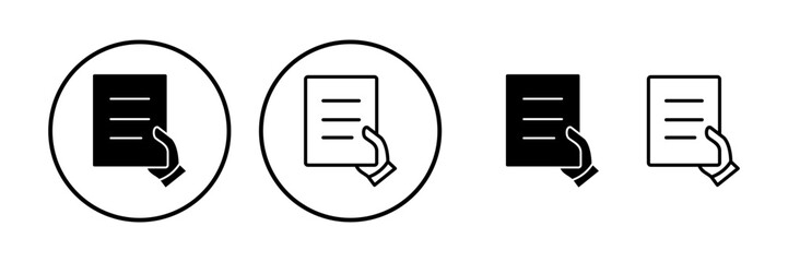 Document icon vector. Paper icon. File Icon