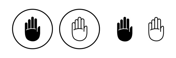 Obraz premium Hand icon vector. hand symbols. palm