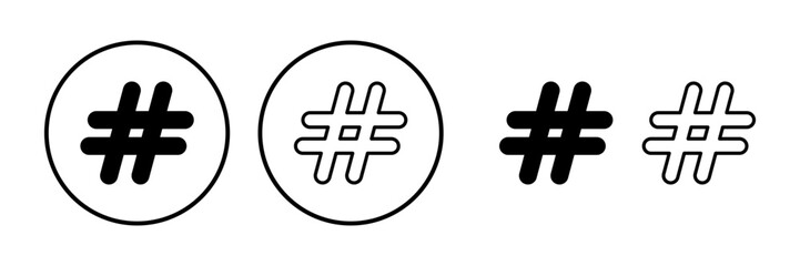 Hashtag icon vector. hashtag simbols