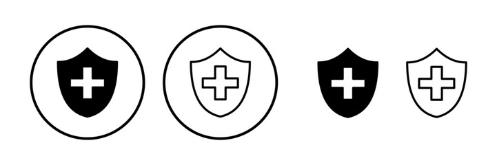 Health insurance icon vector. medical insurance icon