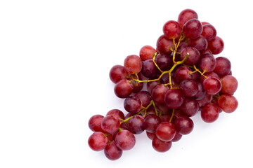 Fresh grape on white background.