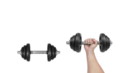 Iron dumbbell PNG transparent