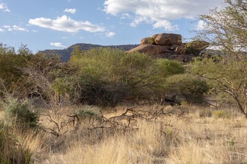 scenic rock formation in erongo region of namibia
