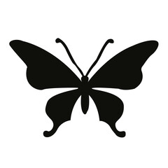 Butterfly silhouette. Butterfly silhouette illustration on transparent background.
