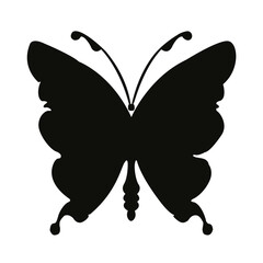 Obraz premium Butterfly silhouette. Butterfly silhouette illustration on transparent background.