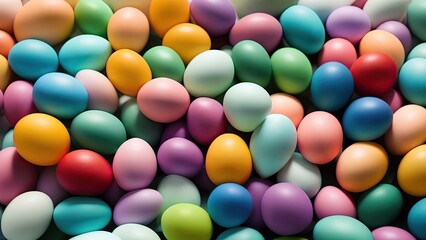 Lots of colorful Easter eggs, pattern, background, illustration