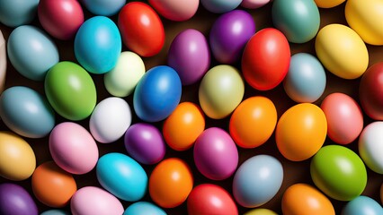 Obraz premium Lots of colorful Easter eggs, pattern, background, illustration