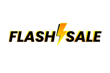 flash sale icon template design for banner element transparent background