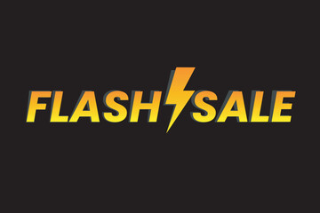 flash sale icon template design for banner element vector illustration