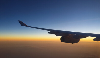 sky is shining during flight, window of plane and lovely sky Flight Experience