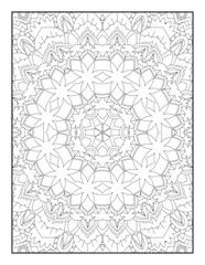 Coloring Page For Adult. Mandala. Vector. Circular pattern in the form of a mandala. Coloring book page. Flower Mandalas. Vintage decorative elements. Mandala Coloring Pages.  Pattern Coloring Page.