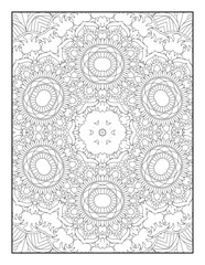 Coloring Page For Adult. Mandala. Vector. Circular pattern in the form of a mandala. Coloring book page. Flower Mandalas. Vintage decorative elements. Mandala Coloring Pages.  Pattern Coloring Page.