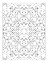 Coloring Page For Adult. Mandala. Vector. Circular pattern in the form of a mandala. Coloring book page. Flower Mandalas. Vintage decorative elements. Mandala Coloring Pages.  Pattern Coloring Page.