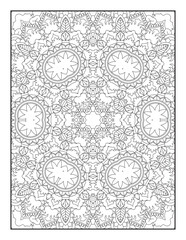 Coloring Page For Adult. Mandala. Vector. Circular pattern in the form of a mandala. Coloring book page. Flower Mandalas. Vintage decorative elements. Mandala Coloring Pages.  Pattern Coloring Page.