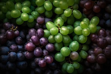 A close up of a bunch of grapes