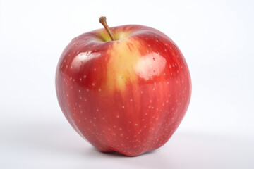 Red Apple, Isolated apple on a white background, generative ai, Fresh tasty fruit