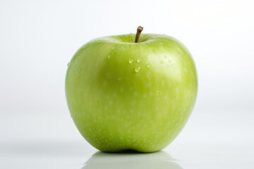 Green Apple, Isolated apple on a white background, generative ai, Fresh tasty fruit