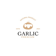 Vector garlic logo design concept illustration idea