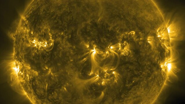 Solar 1008: The surface of the sun flares with solar energy.