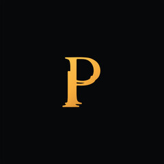 letter p logo design icon template