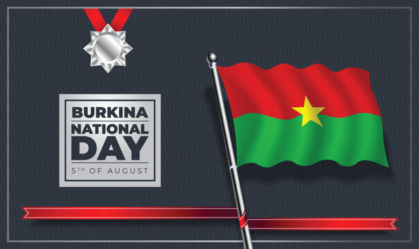Burkina National Day, Vector Template Design
