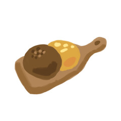 a piece of bread 