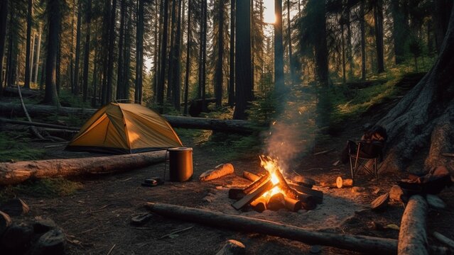 Get Cozy in the Great Outdoors: Roasting Marshmallows by the Campfire in Our Comfy Tent
