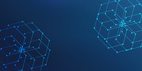 テクノロジー　ネットワーク　ビジネス　背景