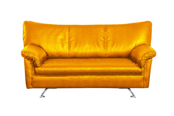 Gold leathe sofa