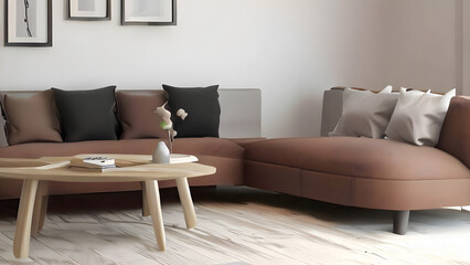 modern living room with sofa, living room, decoration, modern decoratio, style, 3d, home, (ai generated)