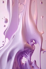 Abstract background in shades of pastel pink, lavender and purple in the style of an acrylic flow painting.  Generative AI.