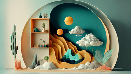 Abstract concept of mindfulness and slow living