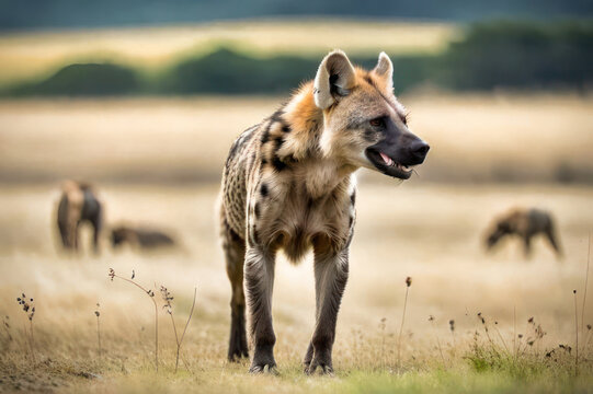 Beautiful African hyena portrait