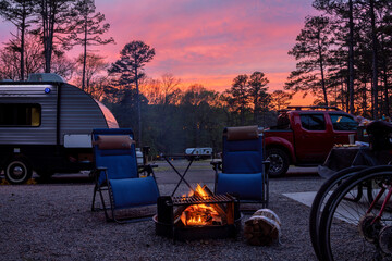 Sunset in the Campground