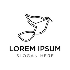 bird logo vector illustration isolated on white background