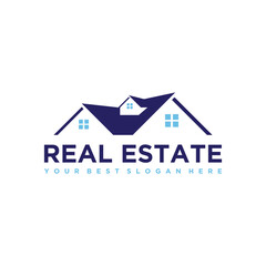 Real estate logo design. simple and modern concept