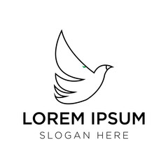 bird logo vector illustration isolated on white background