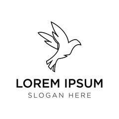 bird logo vector illustration isolated on white background